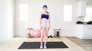 Casting and Cream Pie Blue Haired Teeny Jewelz Blu Who Has a Perfect Twat