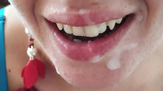 Dong hungry chick takes 2 large cumshots in her mouth and nearly drowns from a GIANT ROD