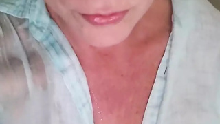 Wet Lonely and Horny MILF...shower Masturbates Time