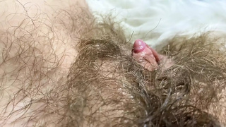 Large erected clitoris fucking cunt deep inside massive cums
