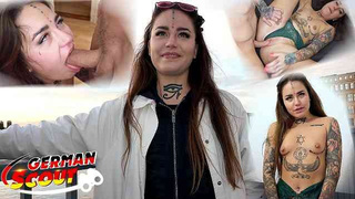 GERMAN SCOUT - Inked next Generation College Chick Jess Mori Pickup for Casting Fuck