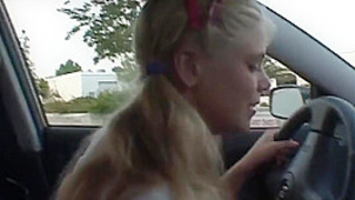 Cute Masturbation In Her Car With Little Summer