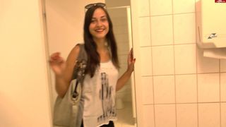 Young-Devotion Blowjob and Fuck in Store Restroom