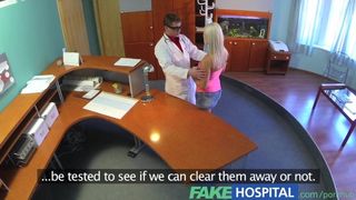 FakeHospital Perfect Sexy Blonde gets Probed and Squirts Doctors Reception