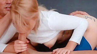 Skylar Valentine - Fresh Skank In Tights Boned Bald Stud In The Pose Of A Rider