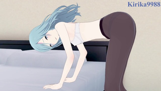 Shizuku Hinomori and I have intense sex in the bedroom. - Project SEKAI Asian cartoon