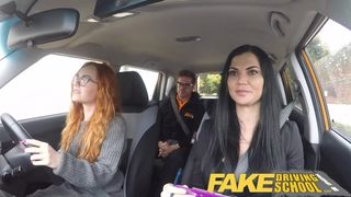 Fake Driving School Readhead Teen Lets Busty Examiner have her way