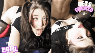 Attractive and Alluring Ahegao Egirl Gets Nailed Doggystyle and Missionary