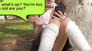 Tatted Teenie Tart Anna Deville Treated To Pretty Anus Bashing