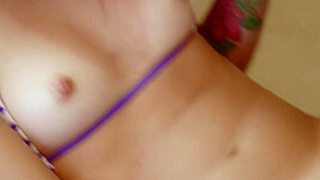 Liza, 18, is thin. She has tiny breasts and itty-bitty nips. Watch her strip out of a bikini and play with her juicy slit poolside. - Liza Rowe - NaughtyMag