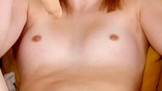 Alice Mur waxed her fresh snatch. Watch as she spreads her lips, pinches her little breasts and fingers herself until she orgasm. - Alice Murkovski - NaughtyMag