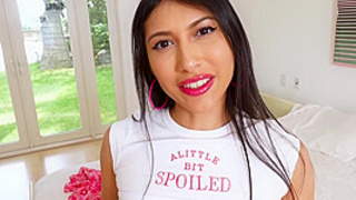 Penelope Woods - Gives Her Stepdad A Thighjob Before Fucking Him