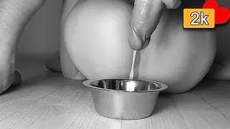 BDSM little Cat Girl Teen Punished by Master Anal Sex, Eats Cum from a Bowl