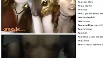 Omegle White Females Lick on Titties and Love Large Balls