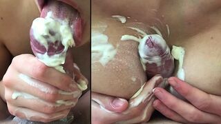 Fine Deepthroat and Boobs Fucking with Whipped Cream - SexualMadness
