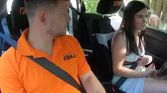 Fake Driving School Sexy Student Rubbish at Driving but Great at Fucking