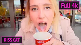 4k Public Agent - 18 Babe Lick Prick in Toilet Wendis & Drink Coffe with Sperm