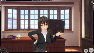 3D CARTOON SELF PERSPECTIVE Shy Schoolgirl got to the Headmaster