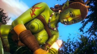 TOUCHED THE MELONS AND LICKED THE VAGINA OF THE ORC SLUT, AND THEN ROUGHLY SCREWED HER | 3D Asian Cartoon