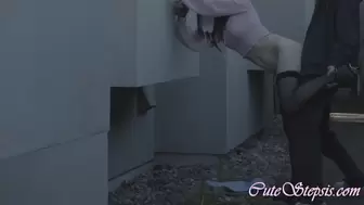 Risky Outdoor Sex with Stepsis and Spunk inside her Mouth - CuteStepsis - 4K