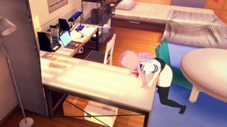 Gamer Skank Forgets to Turn off the Stream Masturbate on the Table [3d Hentai]