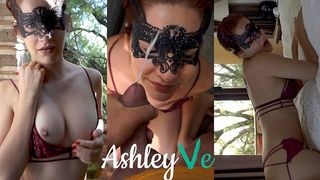 Masked Strawberry Blonde Gets Monstrous Cumshot - Ashley Ve