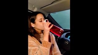 Drinking Pee in Public Higher Risk ,belle Amore and April Bigass, more two Liters 4k