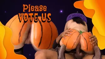 Witch Give her Pumpkin Behind on Halloween Party - Happy Halloween Anal