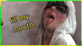 Masked chick gives bj and blows balls. Swallower sperm