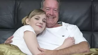 Hot blonde bends over to get slammed by grandpa large prick