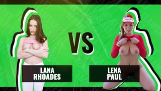 Battle Of The Babes - Lana Rhoades vs Lena Paul - The Ultimate Bouncing Humongous Natural Boobs Competition