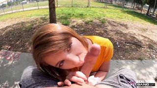 Real Teens - Redhead Grey Twerks And Gives Head In Public In Her Porn Debut