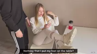 Insolent Gf Threw Her Legs On The Table And Was Sexed For It.