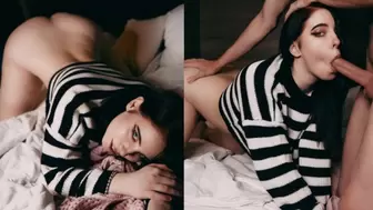 Horny Student blows dong and gets cream pie in vagina - MollyRedWolf